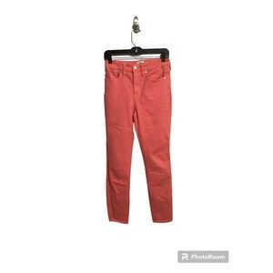 J.Crew Pink Toothpick High Waist Jeans
